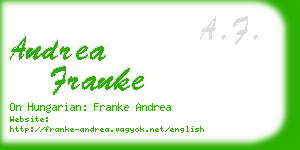 andrea franke business card